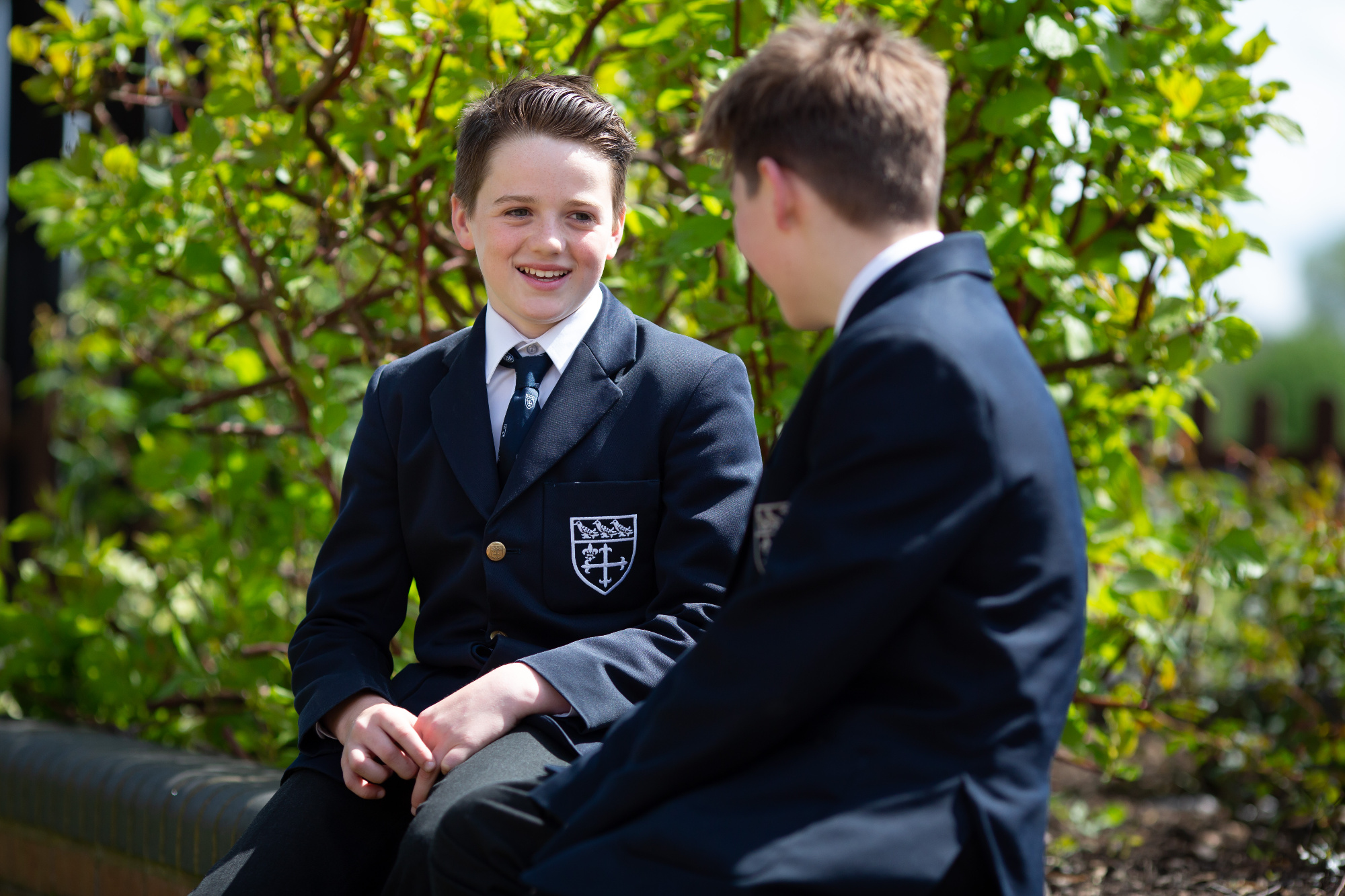 Boys wearing Warwick School uniform